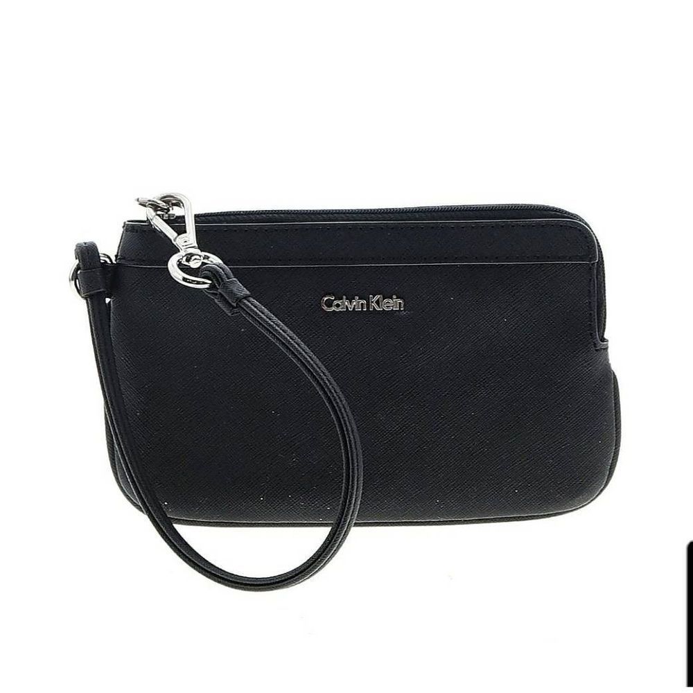 Calvin Klein Black Wristlet - 7.75" L, 1" D, 4.75" H
